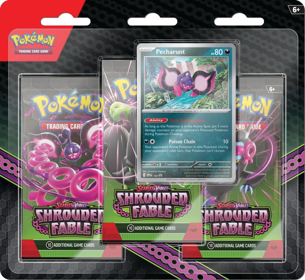 Pecharunt Shrouded Fable 3 Pack Blister