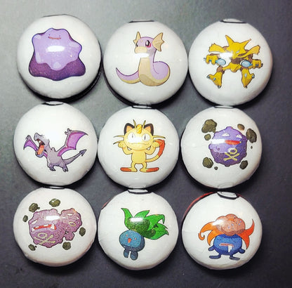 Handmade Pokemon Magnets - Charizard, Pikachu, Gengar and More